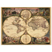 1682 Ancient double hemisphere world map by Frederick de Wit . Nova Orbis Tabula .