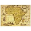 Africa ancient vintage map print reproduction. African continent cartography of 1680 by Hendrik Hondius