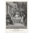 Gustave Dore The Bible engraving print . The Last Supper illustration .