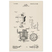 Carbureter vintage patent illustration by John Ford.