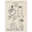 Winding Mechanism for Time Pieces, vintage clock patent .