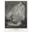 Gustave Dore The Bible engraving print . The Annunciation illustration .
