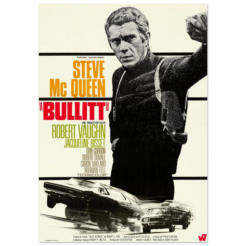 Steve Mc Queen Bullit movie poster.