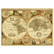 Old World Map of 1651 by John Speed. Vintage Double Hemisphere cartography of the XVII century .