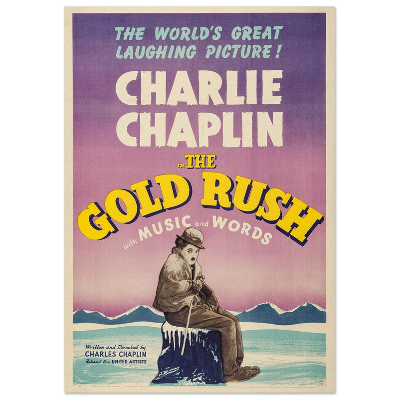 Charlie Chaplin The Gold Rush movie poster.