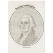 Declaration of Independence vintage print reproduction. George Washington president .