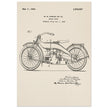 Vintage motorcycle patent by William S Harley founder of harley davidson.