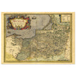 Ancient map of Prussia by Abraham Ortelius. Historic vintage map of 1570.