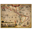 America old map print. Poster reproduction of the american continent year 1630 by Hendrik Hondius