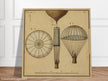 The first parachute by Jacques Garnerin. XVIII Century.