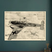 Messerschmitt Bf 110 fighter World War 2 poster