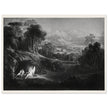 John Martin Paradise Lost vintage mezzoting engraving . Raphael Conversing with Adam and Eve .