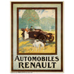 Automobiles Renault vintage advertising print . Created in 1910.