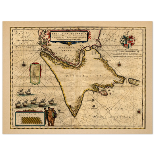 A Chart of Magellan by the Route of Tierra del Fuego by Willem Janszoon Blaeu
