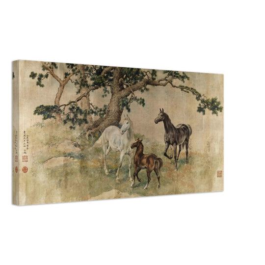 Three horses by Xu Beihong 1919.