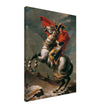 Napoleon at the Great St. Bernard painting by Jacques Louis David 1801.