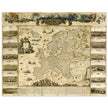Ancient illustrated map of Europe by Nicolaes Visscher .