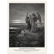 Gustave Dore The Bible engraving print . Jacob wrestling with the angel .