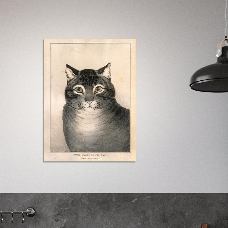 The Favorite Cat poster  Author: Nathaniel Currier 1838