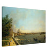 London antique painting by Canaletto 1750 The Thames from Somerset House Terrace towards the City.