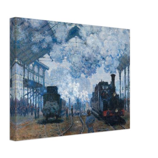 Canvas The Gare Saint-Lazare Arrival of a Train by Claude Monet