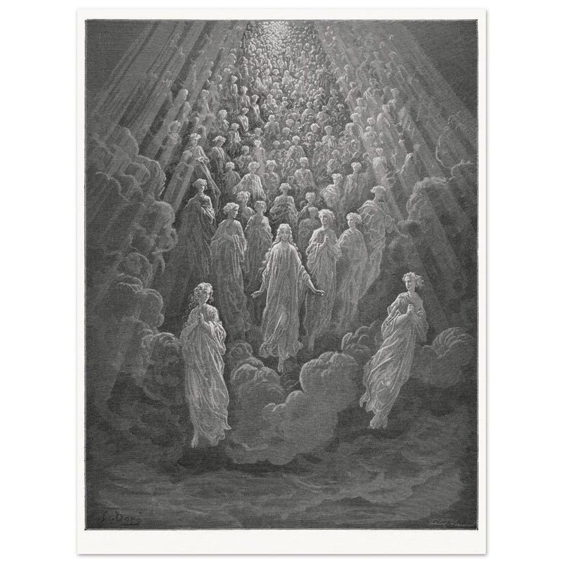 Gustave Dore illustration for The Divine Comedy by Dante Alighieri. Mercury Paradise.