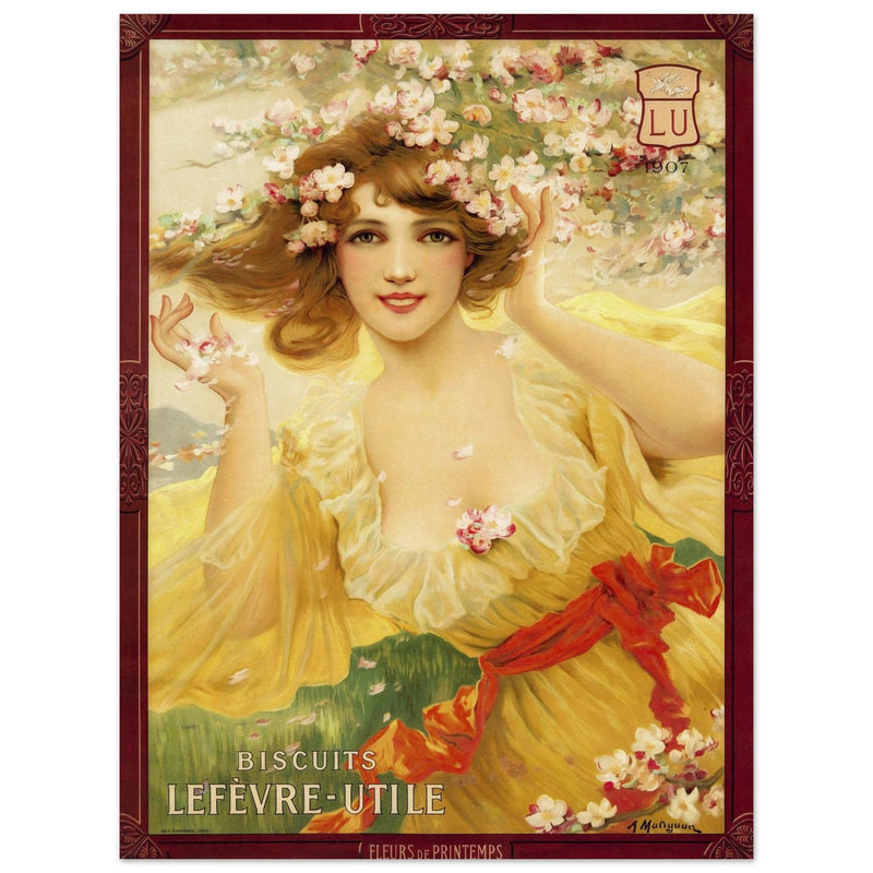 Biscuits Lefevre Utile vintage advertising poster  by Albert Matignon.