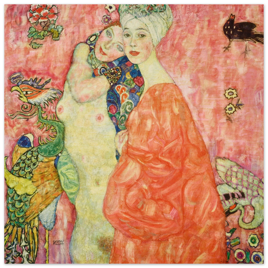 The friends after Gustav Klimt, plate 1, Gustav Klimt - The gleanings 1931 .