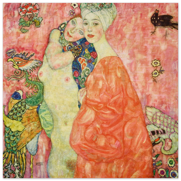 The friends after Gustav Klimt, plate 1, Gustav Klimt - The gleanings 1931 .