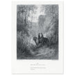Gustave Dore illustration of King Arthur legend . The Dawn of Love. From the book Idylls of the King by Alfred Tennyson.