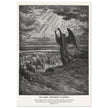 Gustave Dore The Bible engraving print . The angel appearing to Joshua .