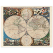 Old world map Orbis Terrarum Nova et Accuratissima Tabula poster by Nicolaes Visscher.