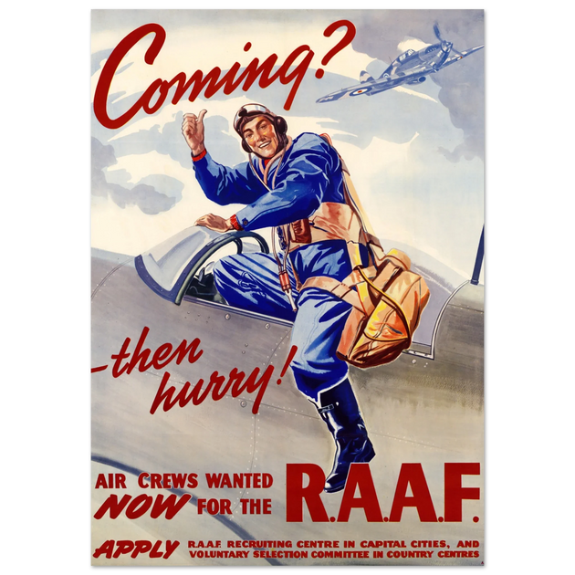 Coming? Then Hurry! II World War poster