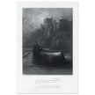 Gustave Dore illustration .The Body of Elaine on its way to King Arthur's Palace. Idylls of the King by Alfred Tennyson.