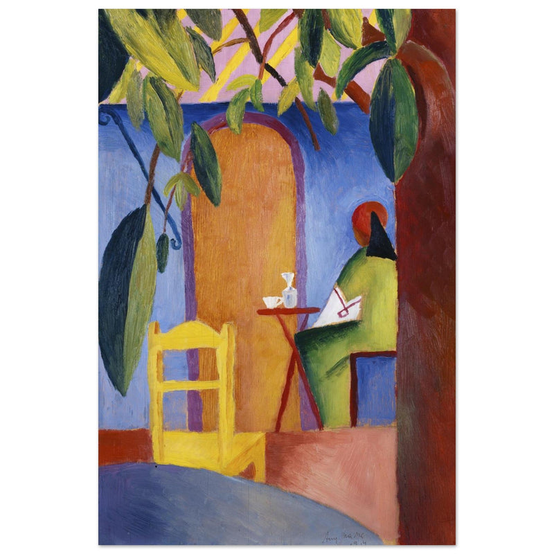 Turkish cafe by August Macke painting reproduction