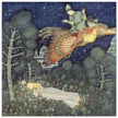 Edmund Dulac fairy tale vintage illustration: The Fire Bird .