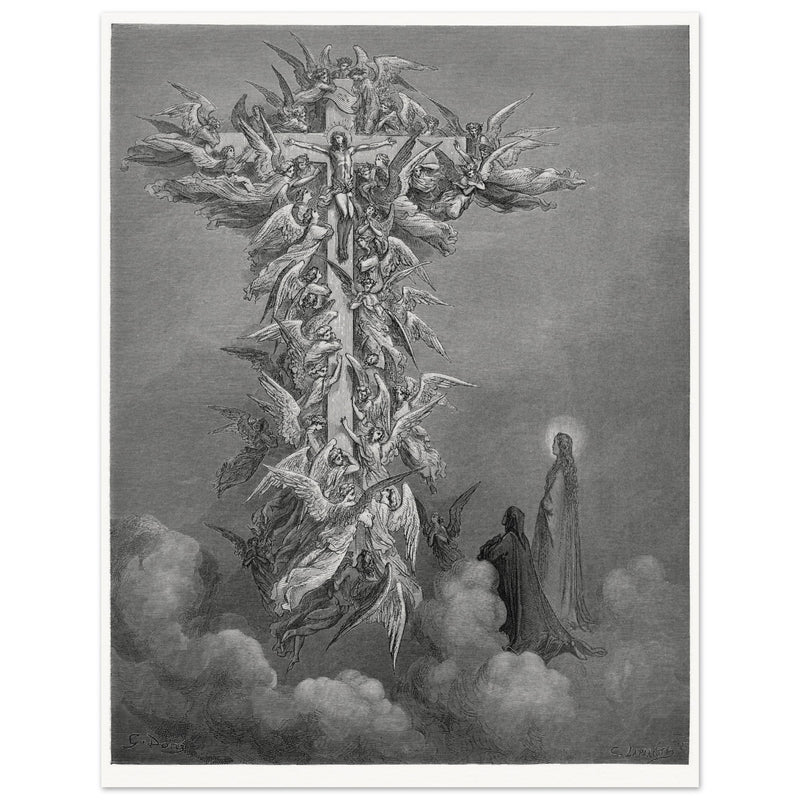 Gustave Dore illustration for The Divine Comedy by Dante Alighieri.  The Cross Paradise.