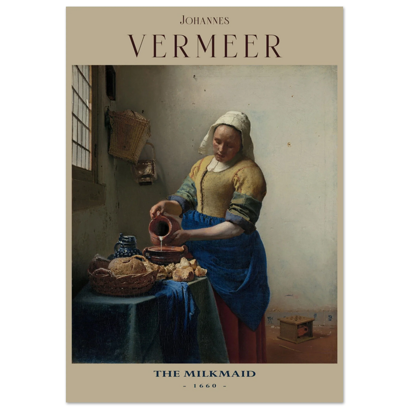 The milkmaid by Johannes Vermeer poster
