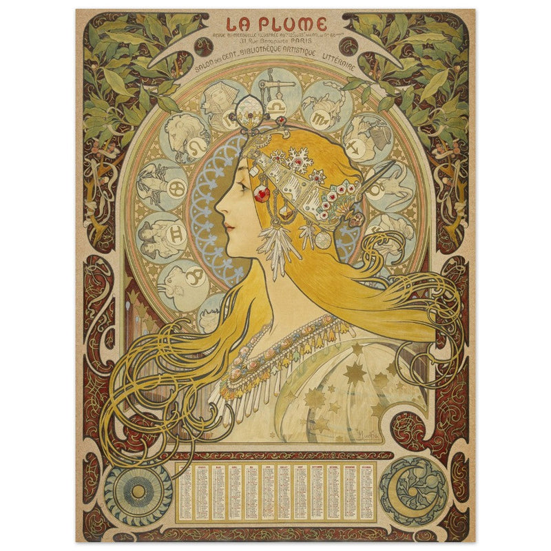 Art Nouveau Alphonse Mucha La Plume.
