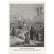 Gustave Dore The Bible engraving print . Entry of Jesus into Jerusalem .