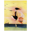 Rita Senger  illustration for fashion magazine cover. Woma at the beach .