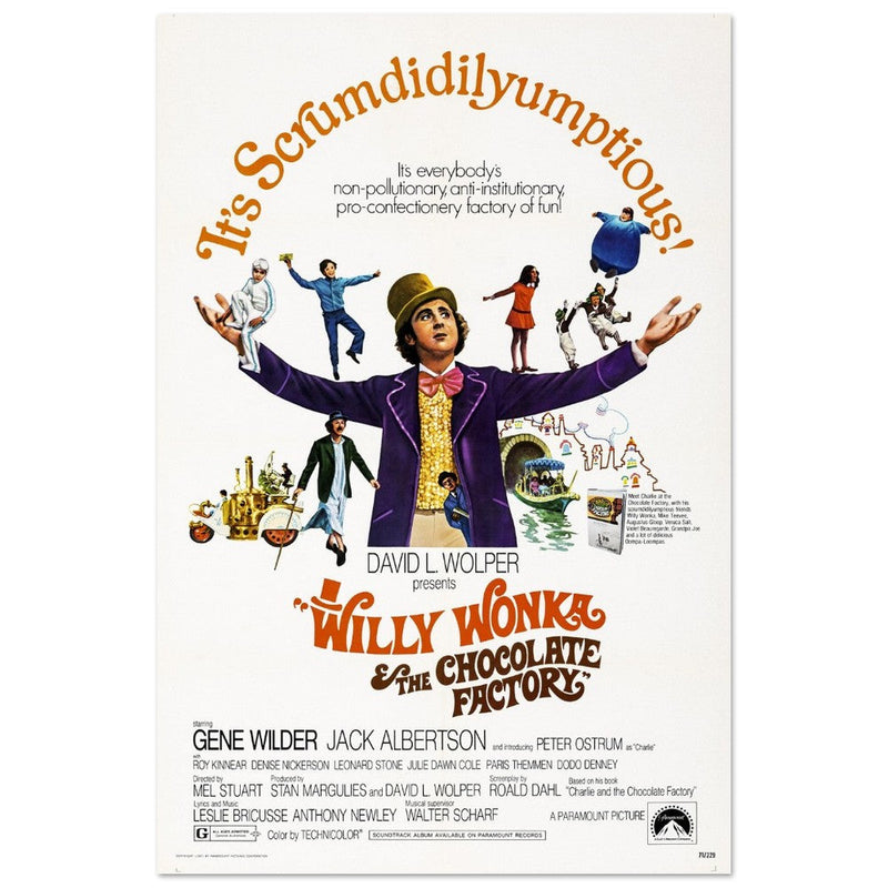 Willy Wonka and the Chocolate Factory movie poster.