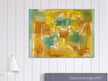 Paul Klee Fascsade brown green 1919. Modern abstract painting.    and redesigned wallart