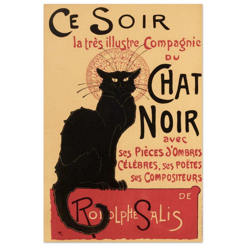 Le Chat Noir ( the Black Cat) Parisian cabaret advertising vintage poster .