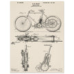 vintage motorcycle patent by G. M Holley.