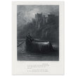 Gustave Dore illustration .The Body of Elaine on its way to King Arthur's Palace. Idylls of the King by Alfred Tennyson.