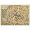 Paris city vintage map of 1922 by L Guilmin