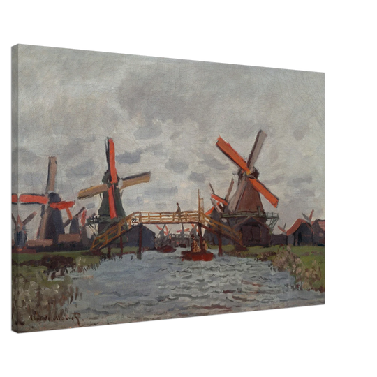 Windmills near Zaandam by Claude Monet