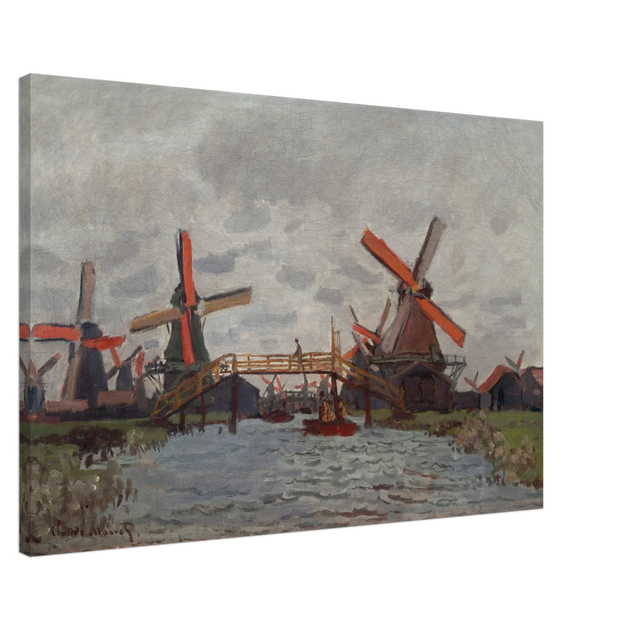 Windmills near Zaandam by Claude Monet
