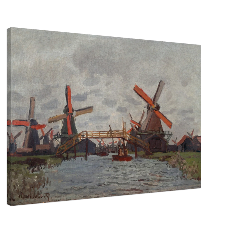 Windmills near Zaandam by Claude Monet